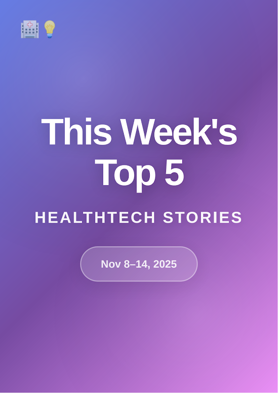 Cover of HealthTech Radar — November 14, 2025